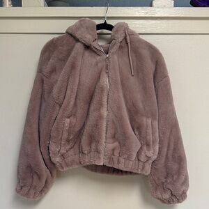 Bershka cropped Faux Fur Jacket